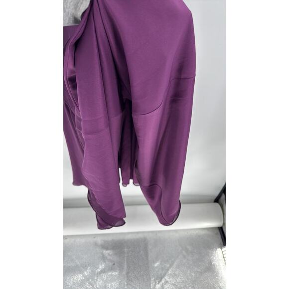 JJ’s House A-Line V-neck Tea-Length Chiffon Mother of the Bride Dress  sz 4 - Picture 7 of 10